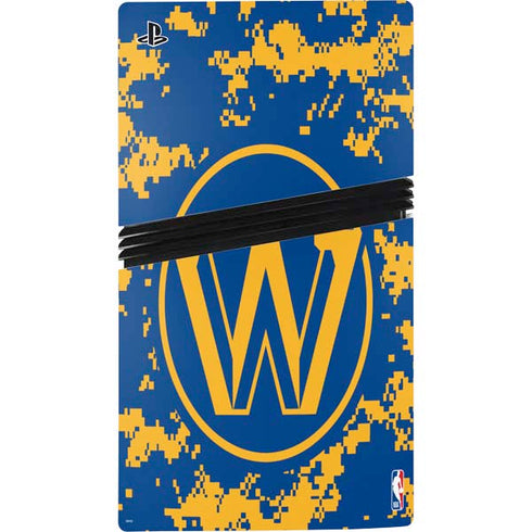 NBA Golden State Warriors Digi Camo PS5 Pro Console Skin